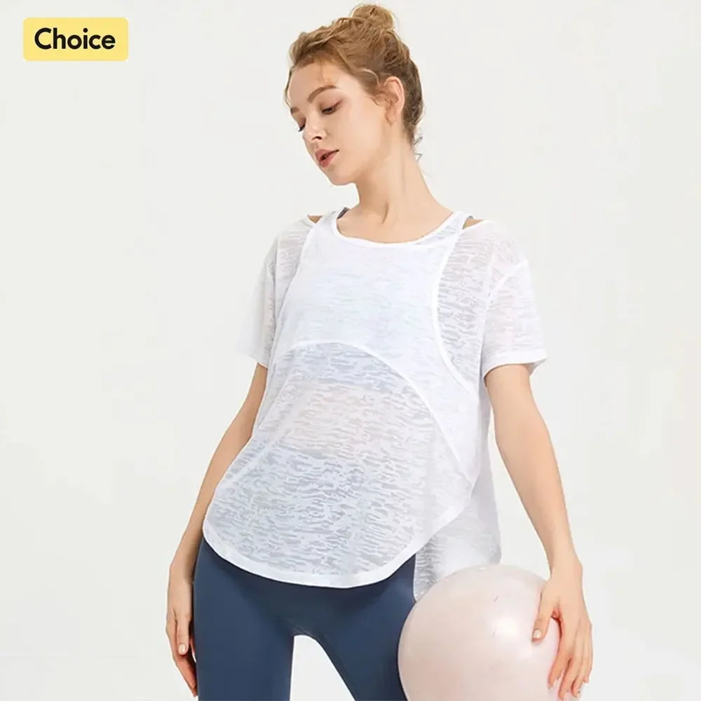 Yoga Fitness Outfit - Stown Sportkleding Vrouwen Fitness Kleding T-shirt