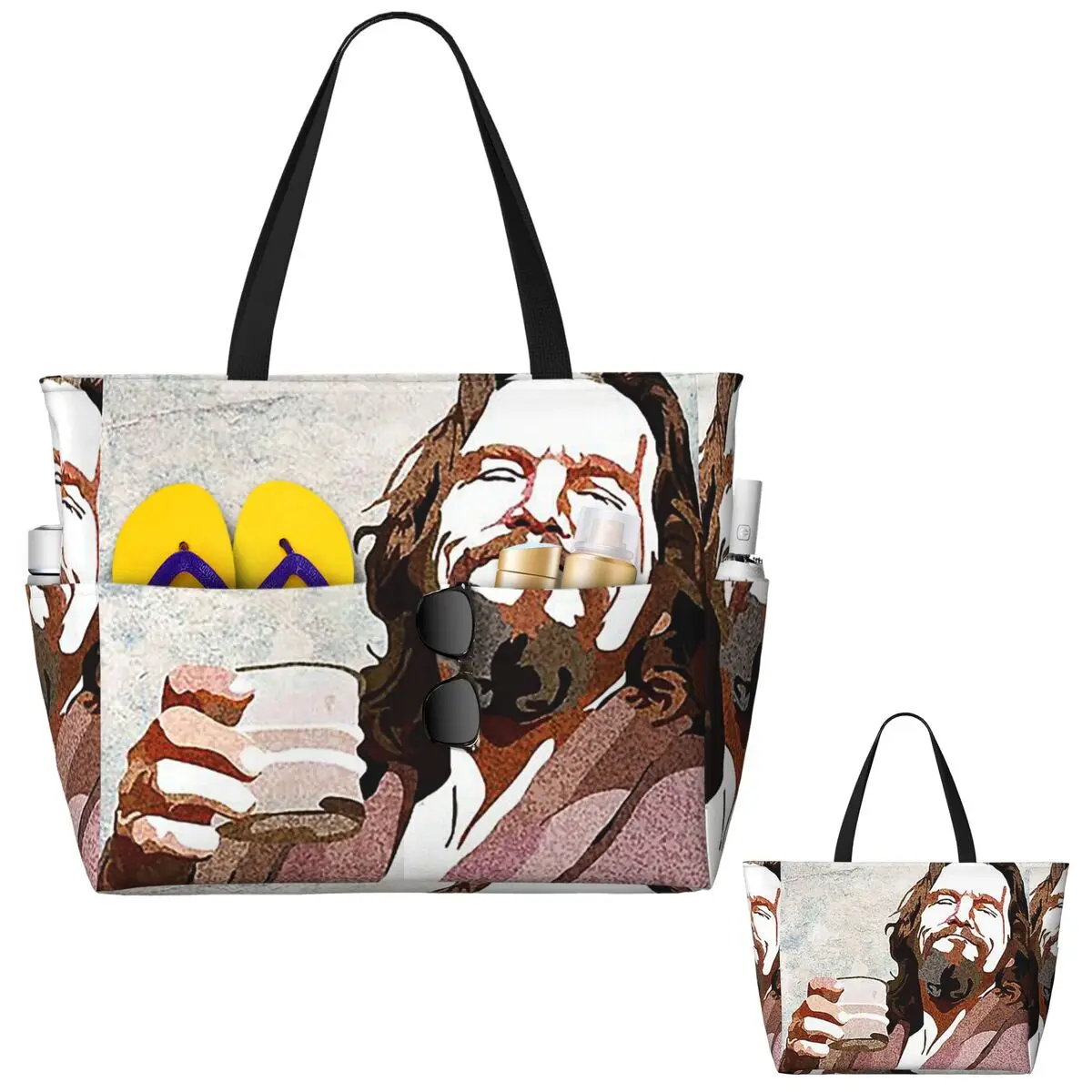 Yoga Fitness Dude - Big Lebowski Dude Portrai strandtas Sport