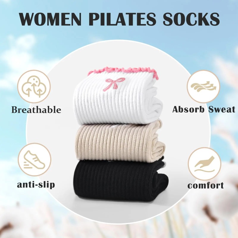 Yoga Fitness Pilates - Professionele yogasokken, katoenen band met siliconen