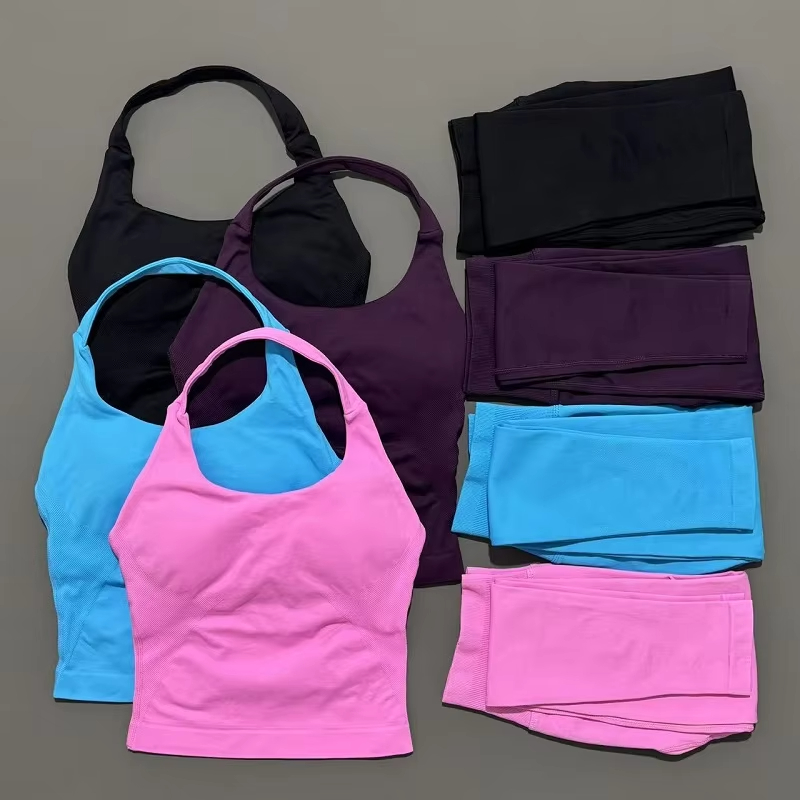 Yoga Fitness Outfit - 2-delige sportkleding dames yogaset gymkleding sportkleding