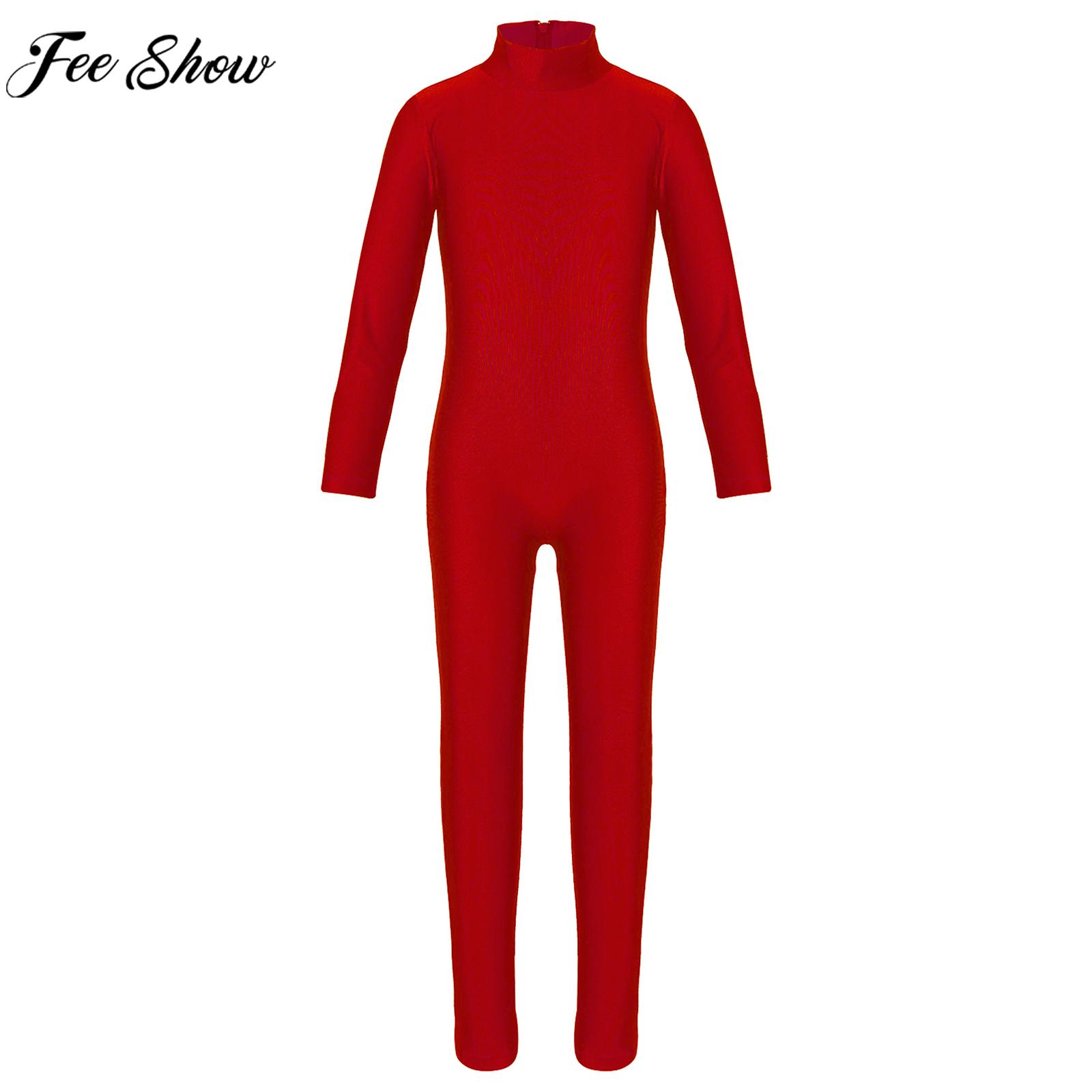 Yoga Fitness Jumpsuit - Kinderen meisje lange mouw rits ballet