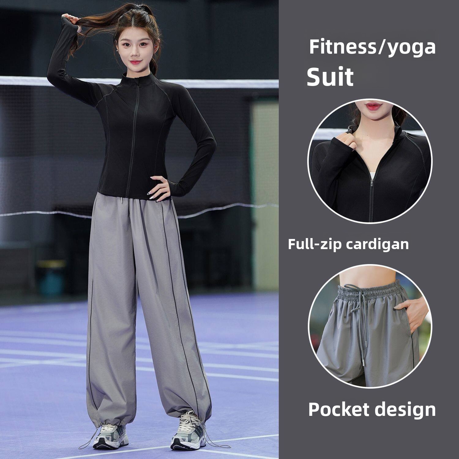 Yoga Fitness Outfit - Hardloopsportkledingset voor dames, sneldrogende fitnesskleding voor