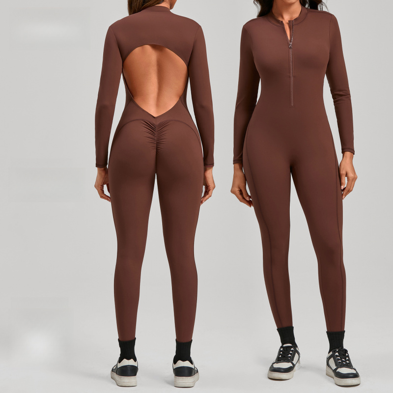 Yoga Fitness Outfit - Yoga jumpsuit met lange mouwen en