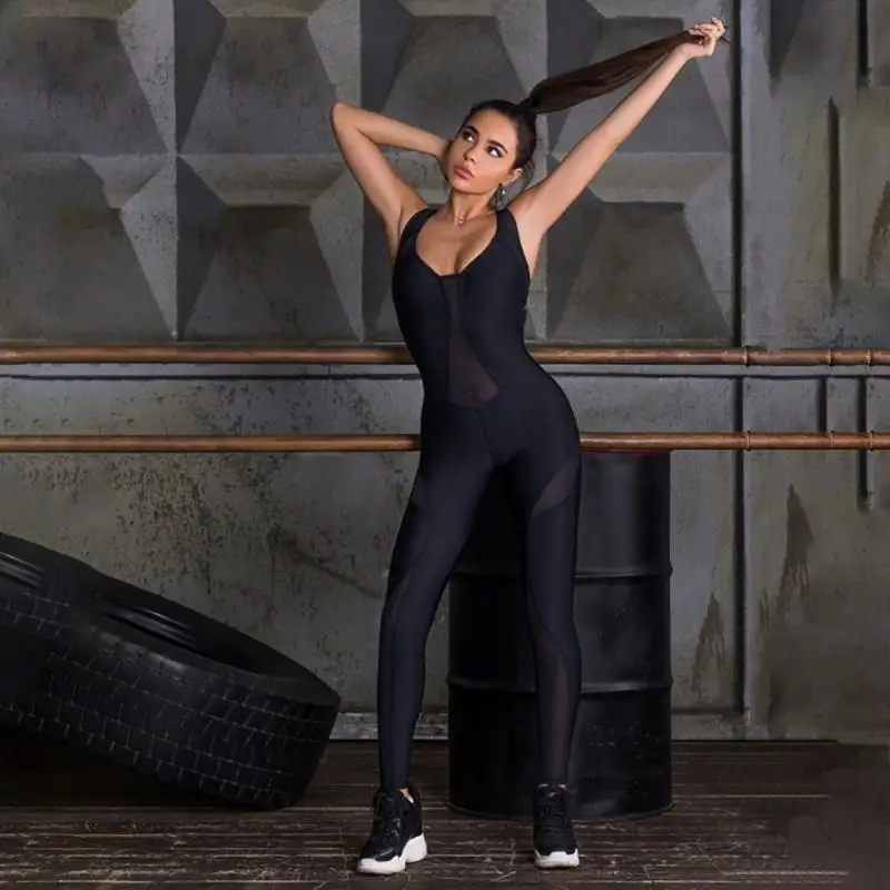 Oshoplive Zwarte bodycon yoga- - Yoga Fitness Jumpsuit recensie en prijs
