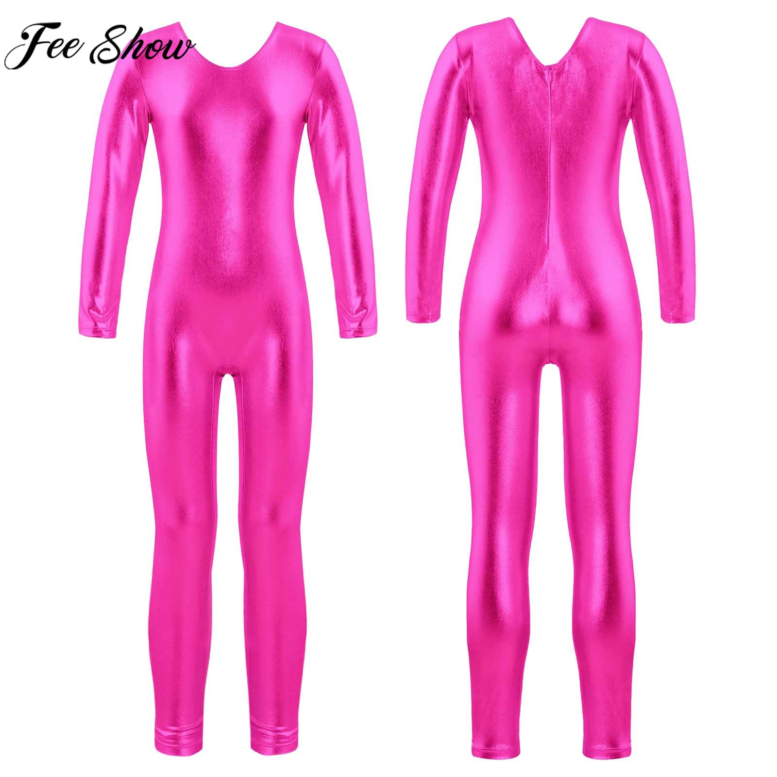 Meisjes lange mouw rits bronzi - Yoga Fitness Jumpsuit recensie en prijs