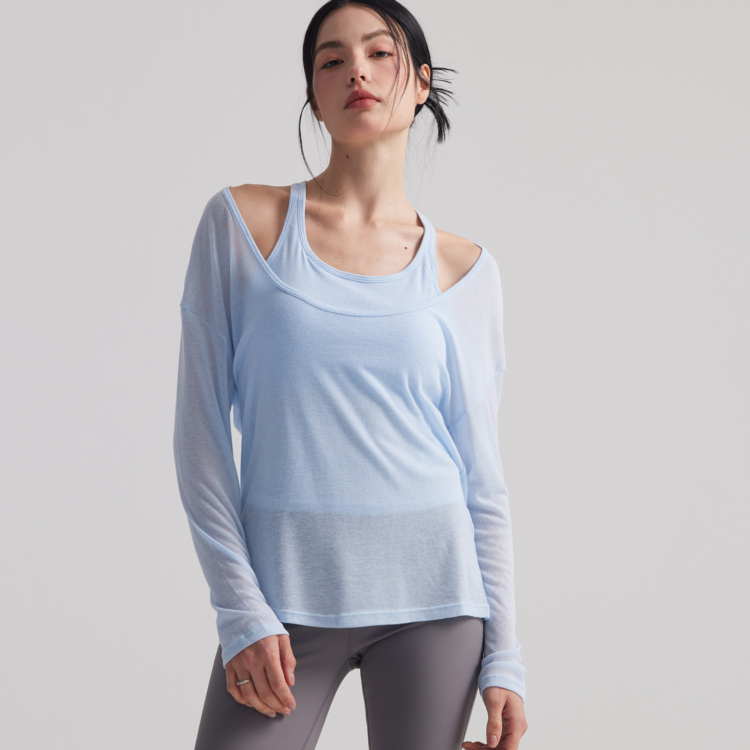 Dames loszittende semi-transpa - Yoga Fitness Outfit recensie en prijs